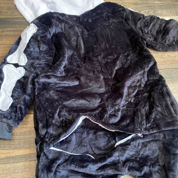 Children's Plush Skeleton Jumpsuit Costume - Picture 12 of 15